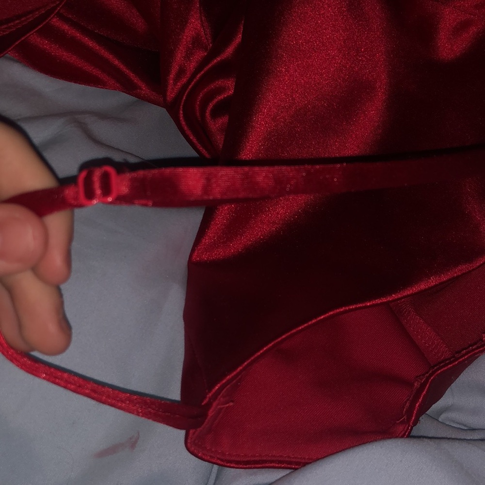 Red Velvet Mini Dress - Picture 3 of 4